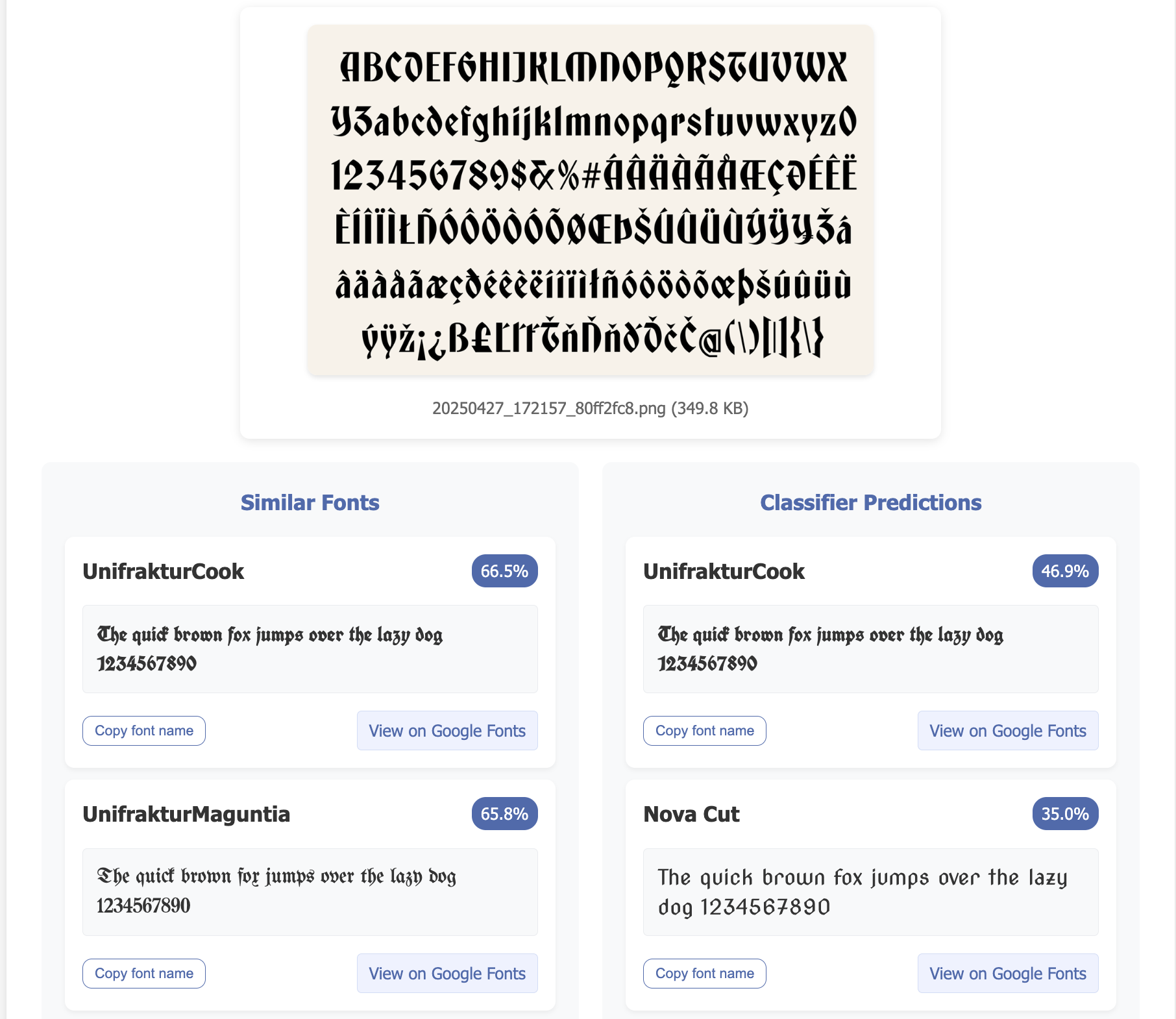 Free Font Finder